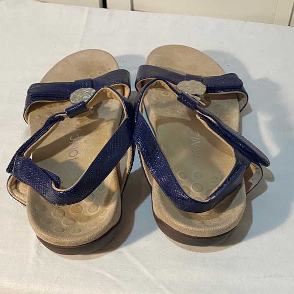 Vionic Farra Stylish Blue Sandals with Silver Accents for Women - Picture 3 of 5